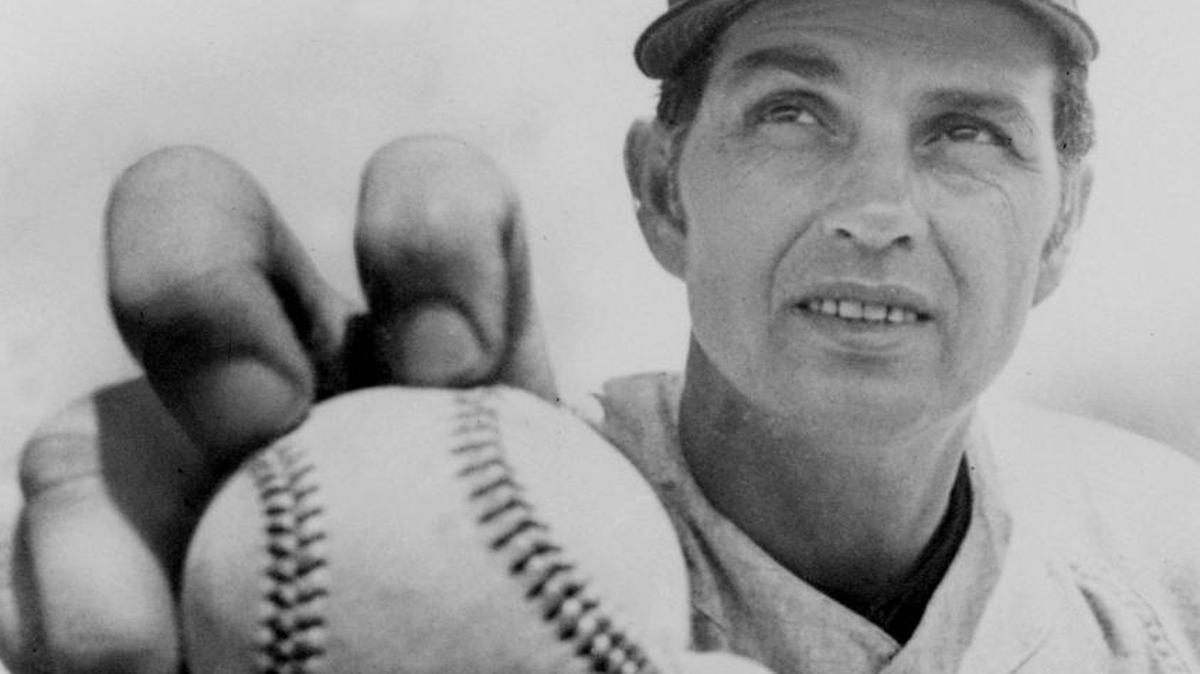 
In this 1970 file photo from the Associated Press, knuckleballer Hoyt Wilhelm showed how he grips the ball before he threw his signature pitch (he didn’t actually use his knuckles at all). Wilhelm, who grew up in Huntersville, was the first reliever elected to baseball’s hall of fame. He died in 2002 at age 80. 
