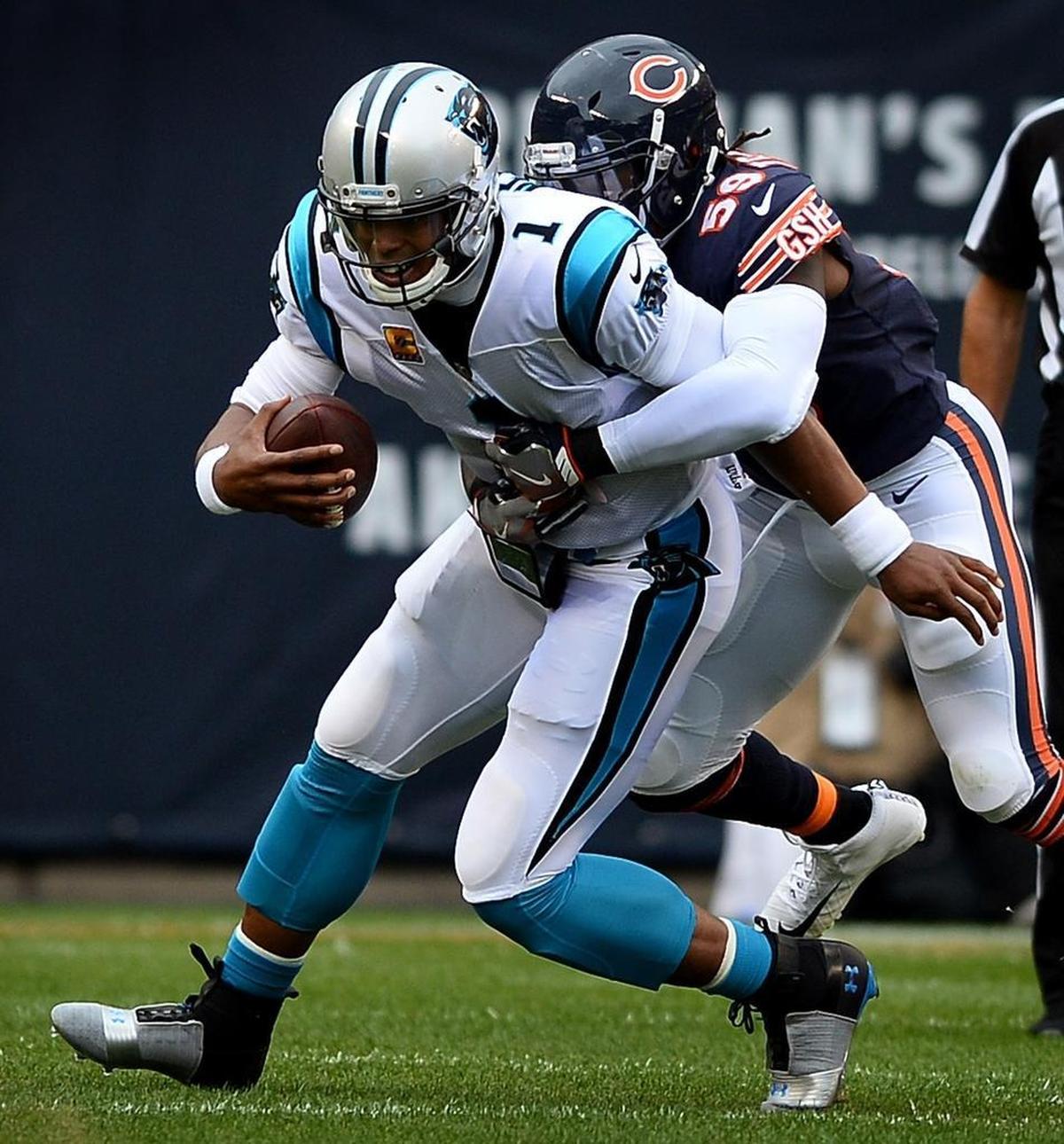 The Carolina Panthers gave up only five first downs -- a franchise best -- to Chicago in October. But the Panthers offense surrendered two touchdowns itself in the Bears’ 17-3 win.