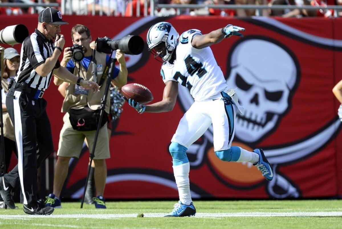 Carolina cornerback James Bradberry intercepts a pass against Tampa Bay on New Year’s Day, in the Panthers’ season finale during a disappointing 6-10 season.