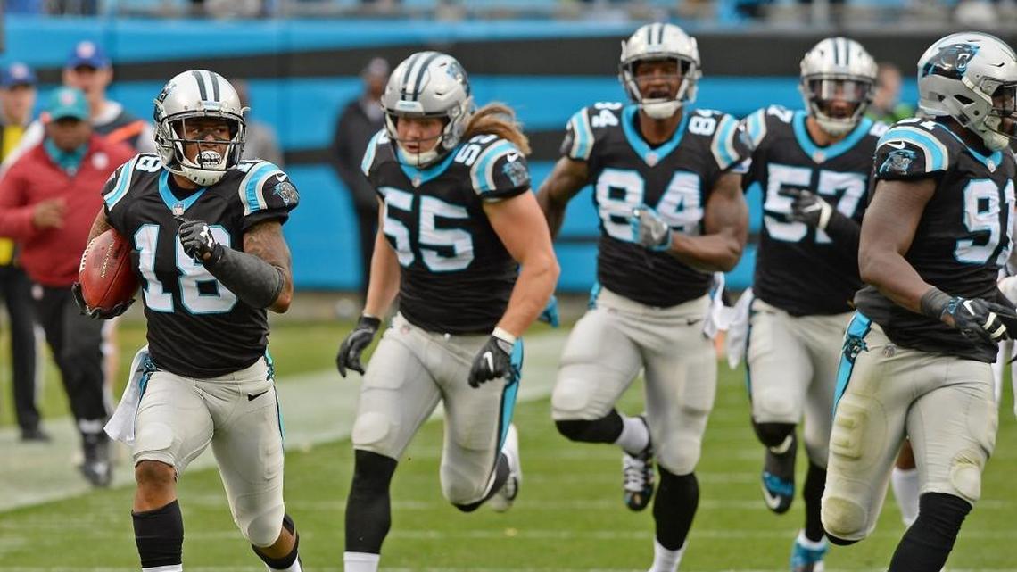 Carolina Panthers wide receiver Damiere Byrd scored the longest touchdown in Panthers history on Christmas Eve 2017 when he returned this kickoff 103 yards against Tampa Bay.