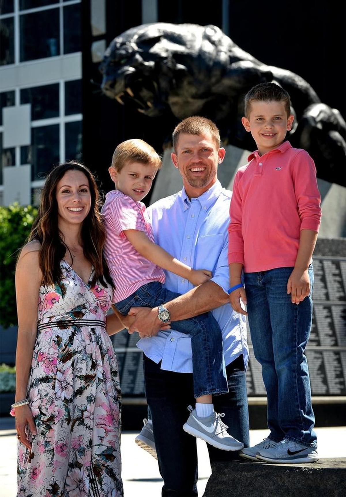 Rachel, Adam, Andy and Ryan Lee posed for a family photo for The Observer in May. Andy and Rachel lost their daughter, Madelyn Elizabeth, eight days after she was born in Charlotte in 2015 and have established “Madelyn’s Fund” in her name.