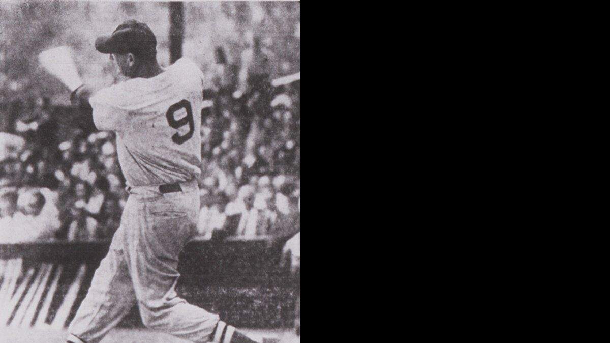 
With this swing in April 1957, Ted Williams delighted a crowd of 4,761 at Charlotte’s Griffith Park by hitting a home run over the rightfield wall in an exhibition game. FILE PHOTO/JEEP HUNTER
