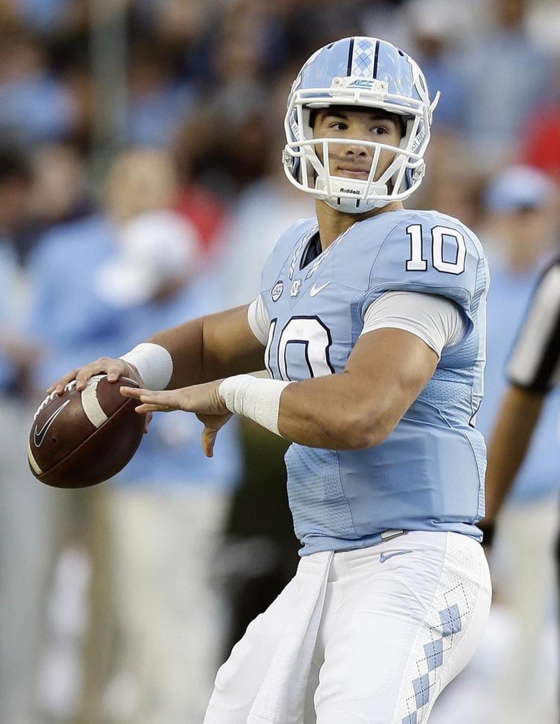 Mitchell Trubisky threw 30 touchdown passes and only six interceptions in his one season as North Carolina’s full-time starter but also lost three of his final four games.