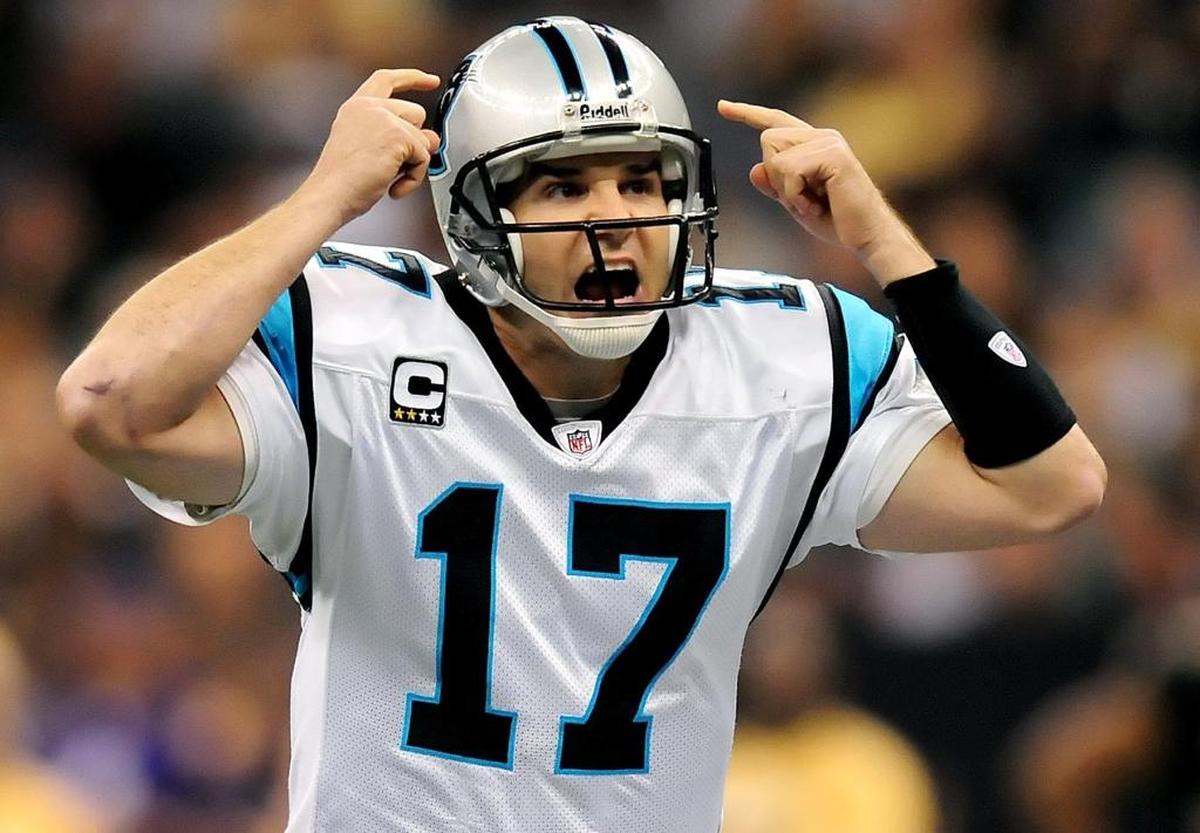 During a 2008 win against New Orleans -- one of his 53 victories as the Panthers’ starter -- Jake Delhomme screamed instructions to teammates.