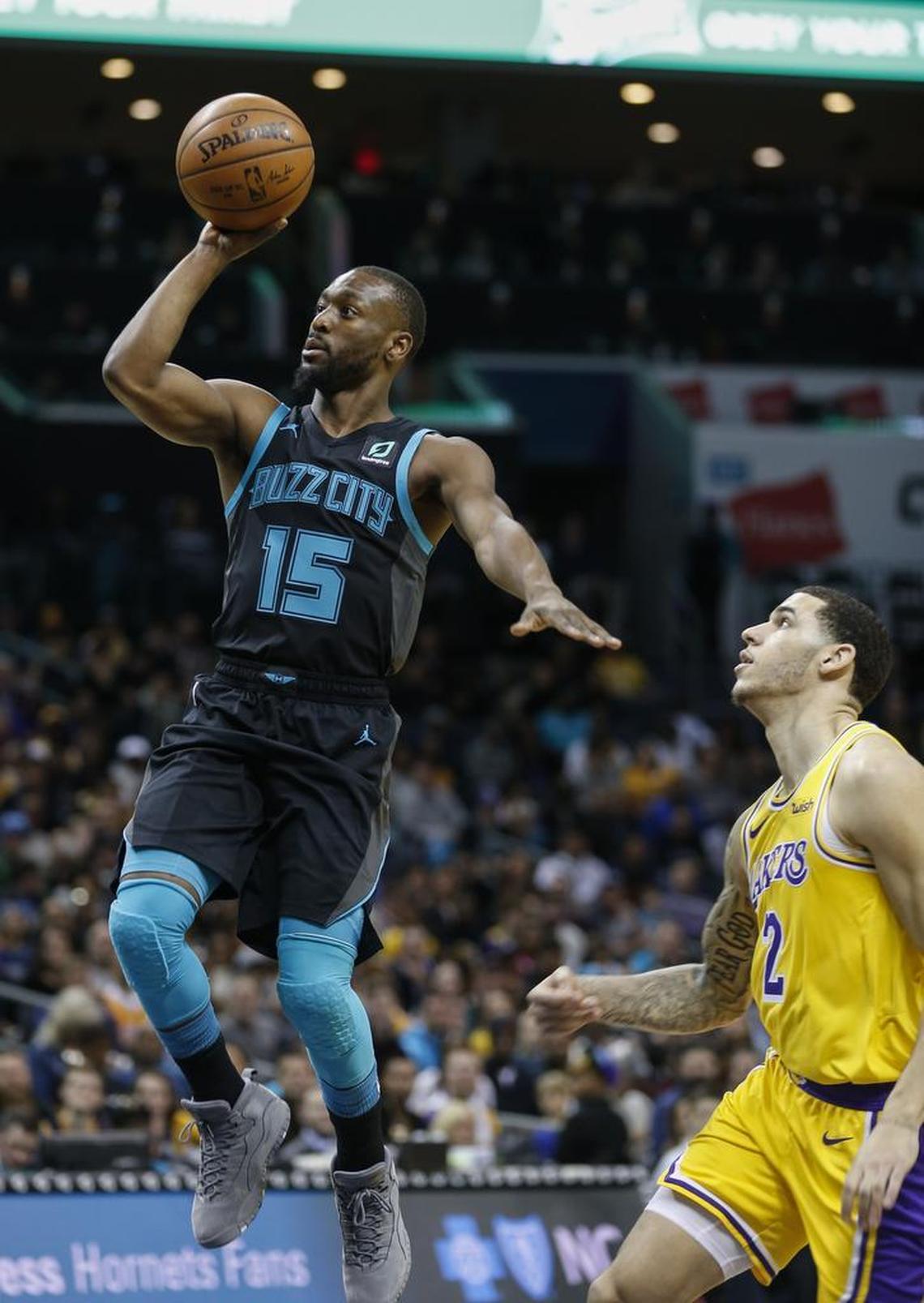 Charlotte Hornets guard Kemba Walker (15) is averaging a career-high 25.4 points per game in his eighth season. But in his career, he has yet to win a single playoff series and has only made the postseason twice.