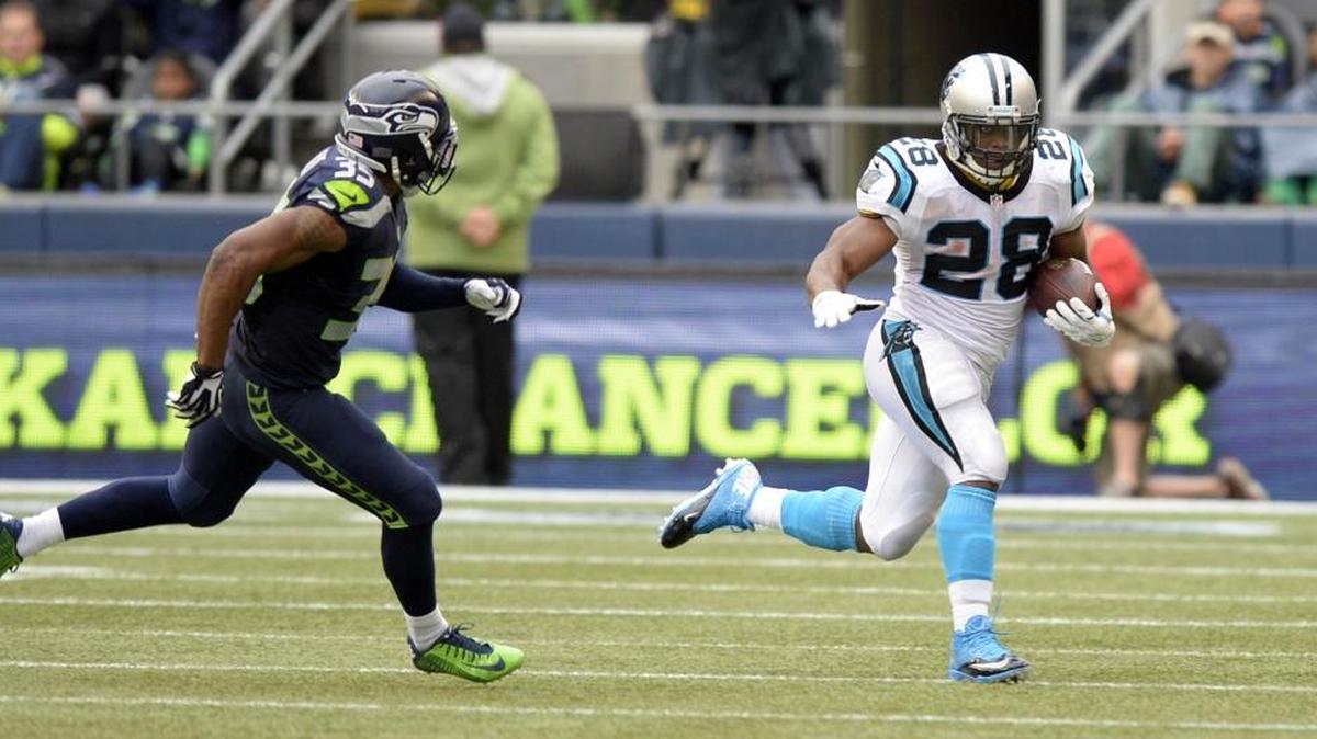 Jonathan Stewart (28) and the Carolina Panthers run game against a stout Philadelphia defense might be the key Sunday.