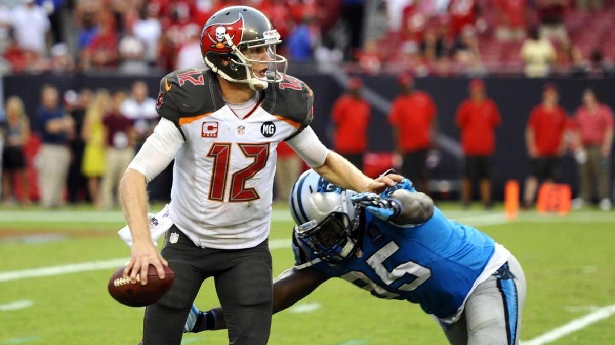 The Carolina Panthers have been running after Josh McCown for years, including in this 2014 game when McCown played for Tampa Bay. McCown, who is 38 and 0-4 in his career vs. the Panthers, starts for the New York Jets at quarterback Sunday.