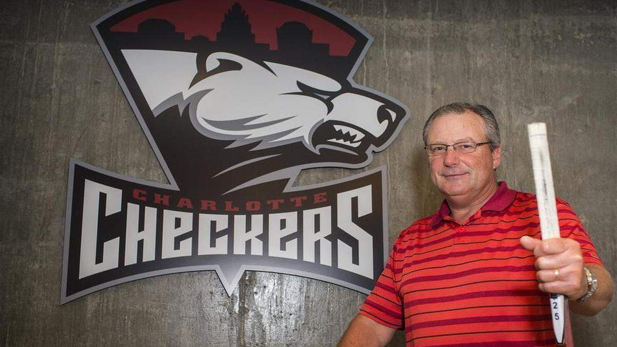 
Mark Morris is the new Charlotte Checkers head coach, and although he never made it to the NHL as a player, his sticks did.
