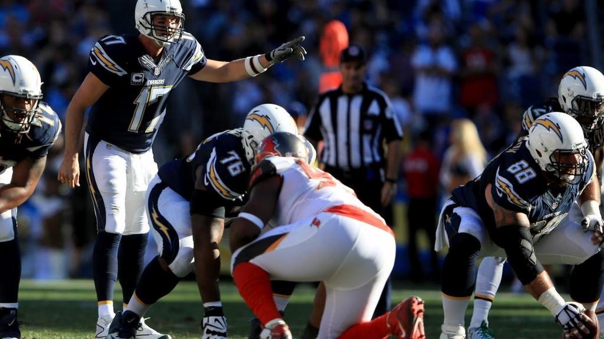 It’s been so long since the San Diego Chargers played in Charlotte that Philip Rivers (17) was a backup to Drew Brees at the time.