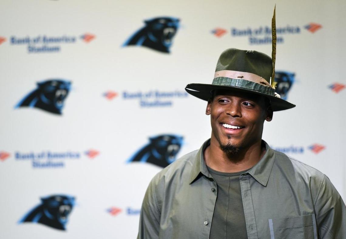 Carolina quarterback Cam Newton has a vast collection of hats, including this one that had several trout flies and a pheasant feather. New Orleans defensive end Cam Jordan has continued to rib Newton for his fashion sense in the run-up to Sunday’s Panthers-Saints game.