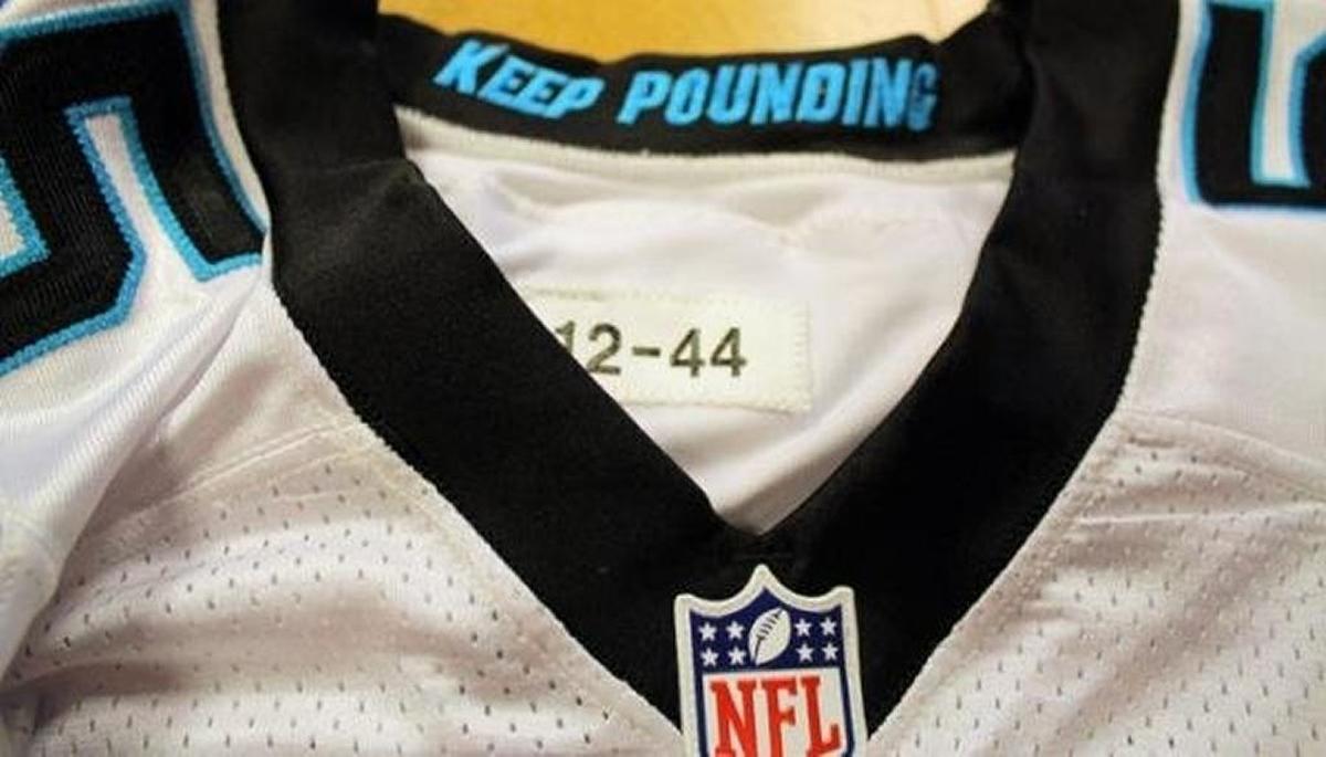Every Carolina Panthers jersey displays the words “Keep Pounding” in honor of Sam Mills, the team’s former linebacker and assistant coach. Mills died of intestinal cancer in 2005. He was 45.