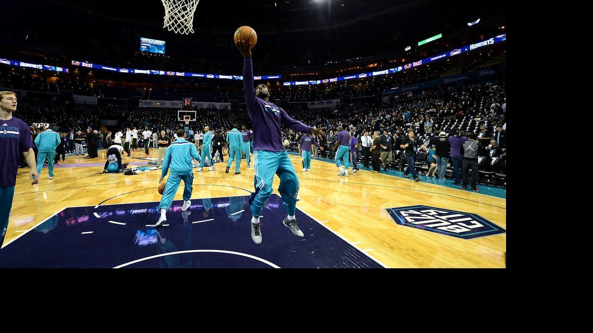 
Charlotte Hornets guard P.J. Hairston is such a bad driver it’s amazing he didn’t get pulled over on this warmup drive to the basket. But that doesn’t mean he should be cut. 
