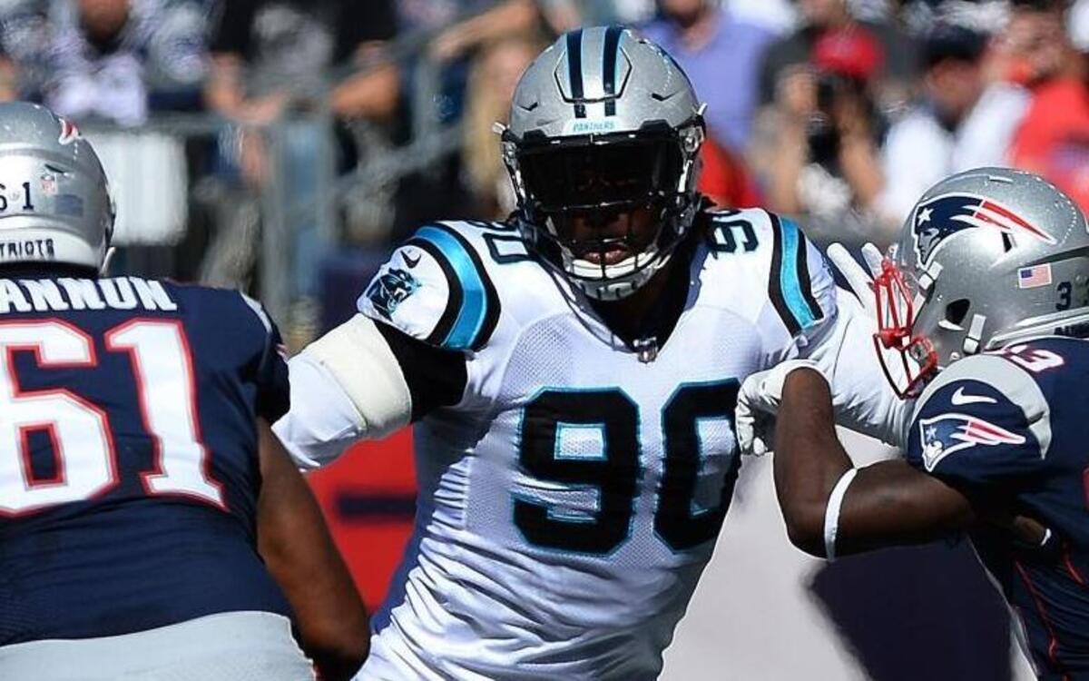 Wonder how Carolina Panthers defensive end Julius Peppers (90) still gets it done in his 16th season? Just watch him.