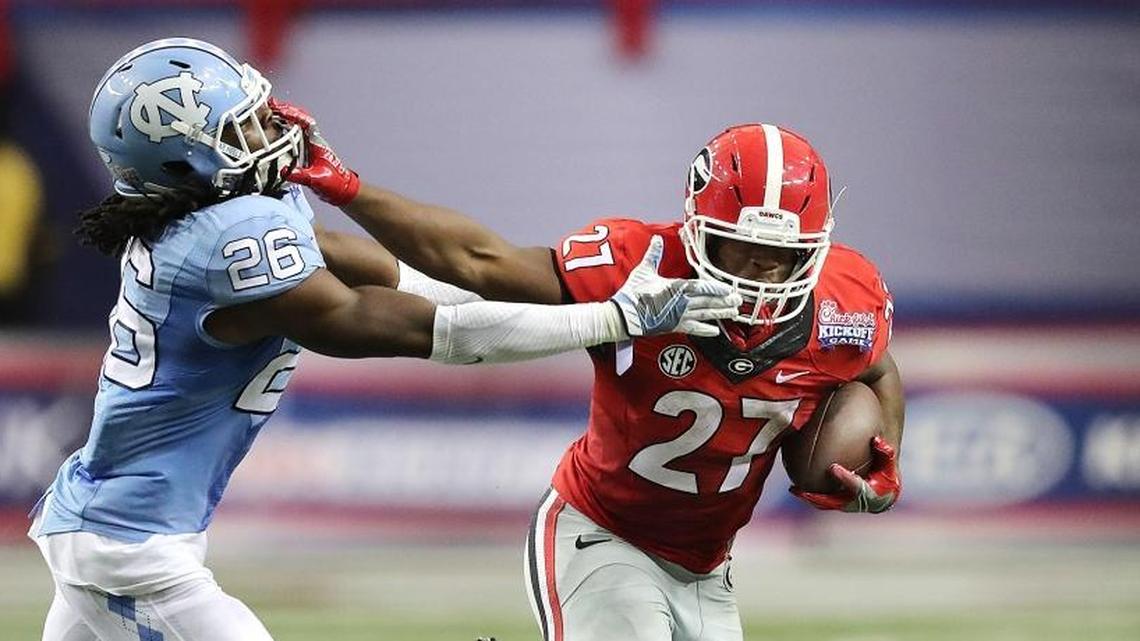 If I’m the Carolina Panthers, I use my second-round pick on running back Nick Chubb of Georgia or Rashaad Penny of San Diego State, assuming one of them still is available.
