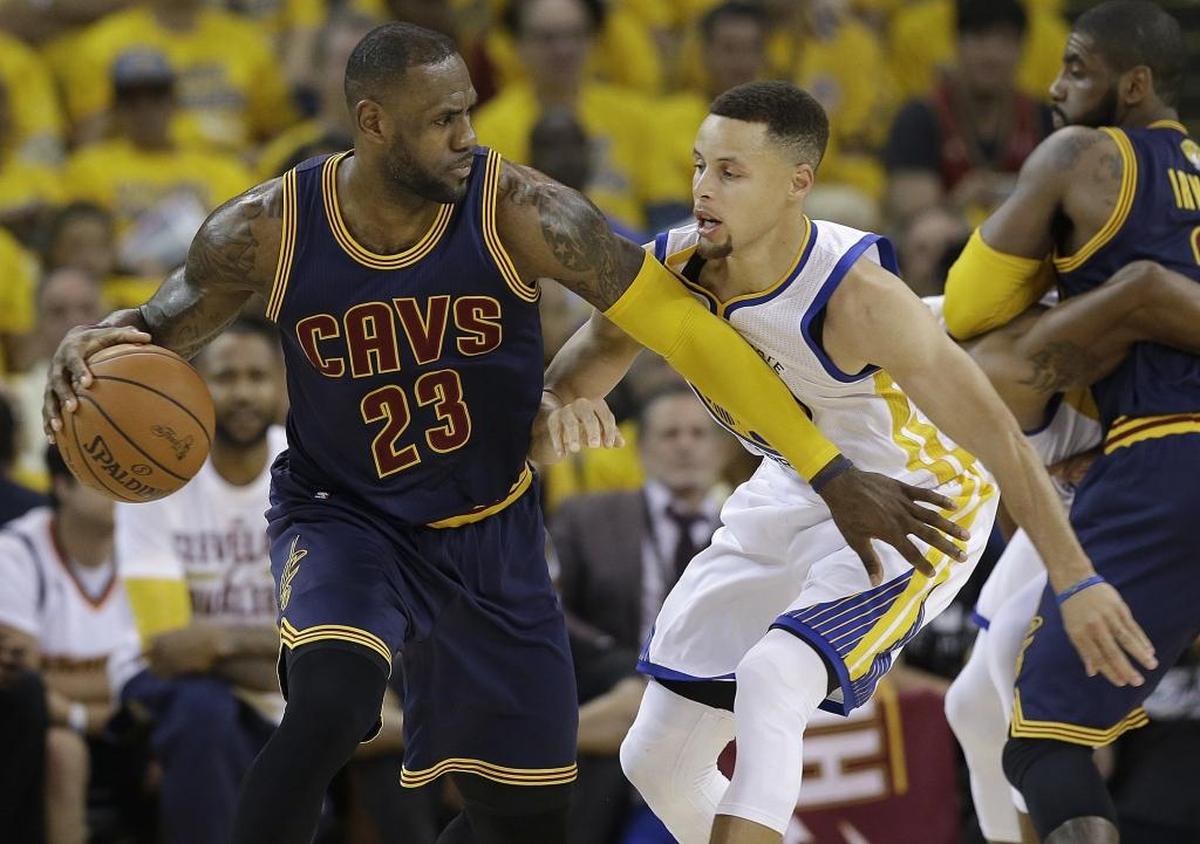 LeBron James (left) has faced Steph Curry and the Golden State Warriors in each of the past four NBA finals. LeBron was an early convert to Curry's ability, watching Curry play a couple of games for Davidson in person and comparing Curry to former NBA all-star Rip Hamilton while Curry was still in college.