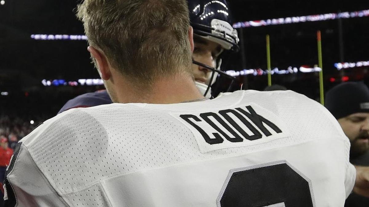 When the two quarterbacks ahead of him on the Oakland Raiders roster were injured, Connor Cook (8) couldn’t shoulder the load. Too bad, too, because the Raiders were fun.