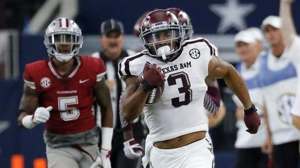 With the 24th pick in the 2018 NFL draft, do the Carolina Panthers take a wide receiver, like Texas A&M’s Christian Kirk?