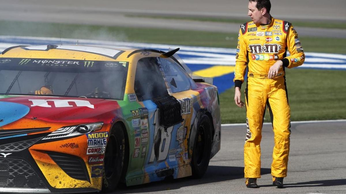 After Sunday’s race, Kyle Busch’s car wasn’t all that was steaming and damaged.