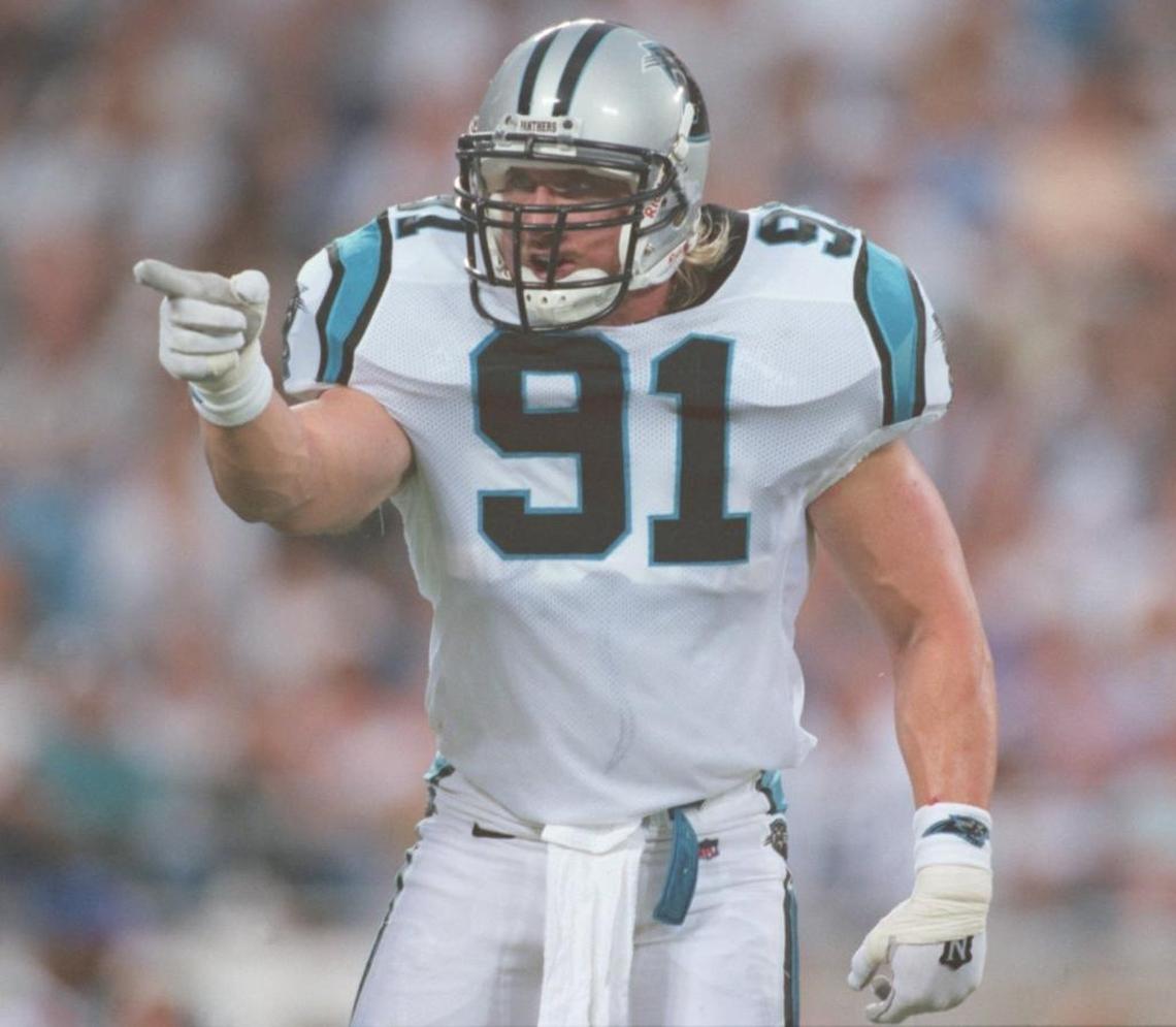 Kevin Greene was a big free-agent signing for the 1996 Panthers. He left the team in a salary dispute in 1997, but then returned in 1998 and 1999.