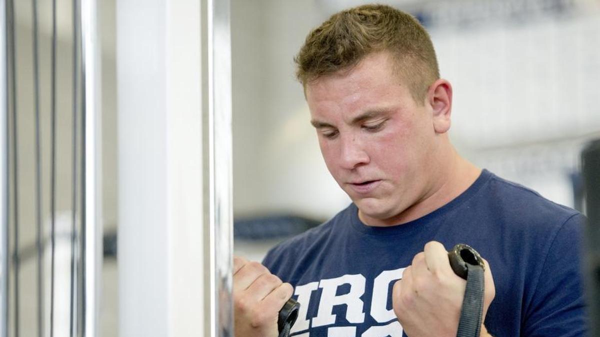 In 2017, Penn State guard Brendan Mahon became one of the best run-blockers in college football, and allowed only three pressures on the quarterback before missing the final three games with an injury.