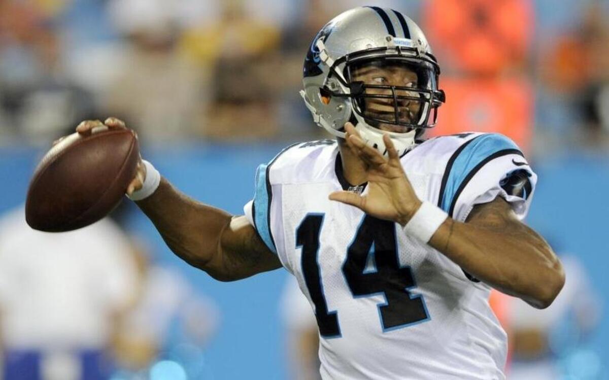Quarterback etc. Joe Webb (14) is no longer with the Carolina Panthers, and the only people who are happy work or cheer for the Buffalo Bills.