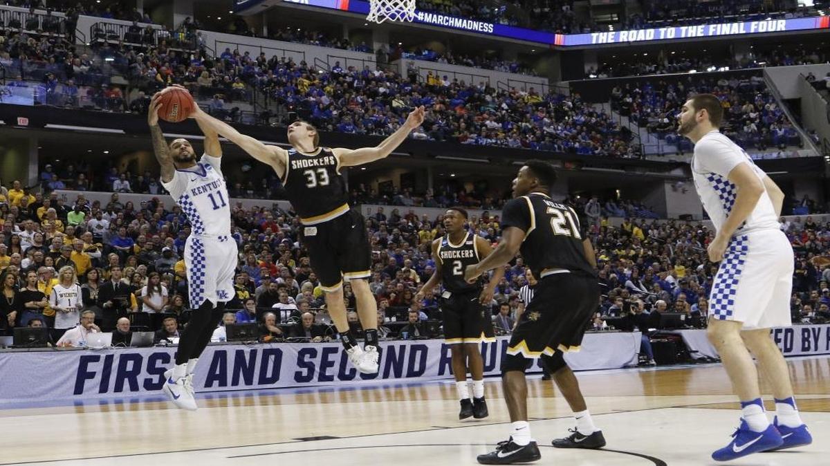 The Kentucky Wildcats and guard Mychal Mulder (11) were one of the two teams in Tom Sorensen’s Final Four not to suffer a shocker.