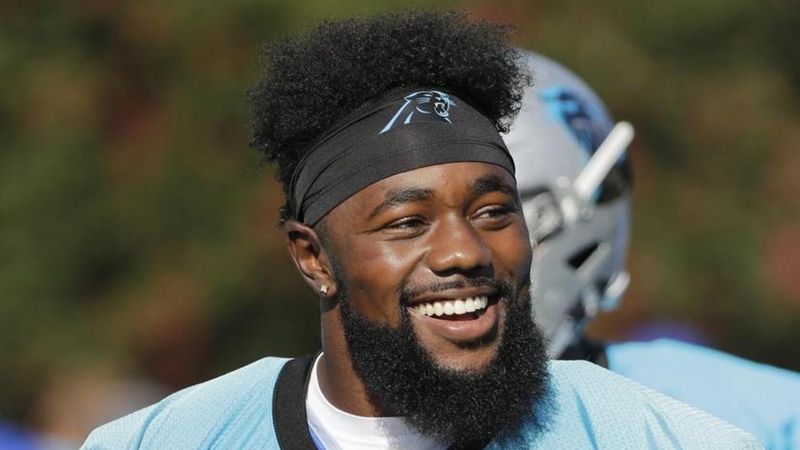 Carolina Panthers running back and return specialist Kenjon Barner’s mentors include Carolina running backs’ coach Jim Skipper, and the running backs he learned from – former teammates DeAngelo Williams, Mike Tolbert and Jonathan Stewart.