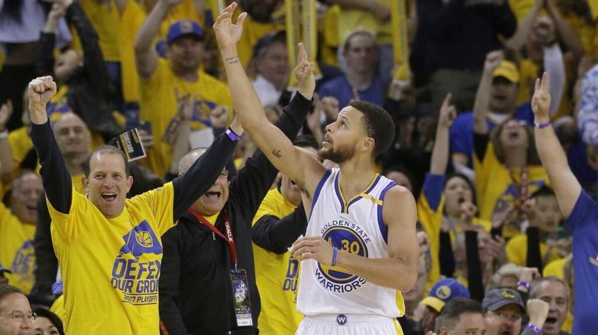 Golden State Warriors guard Stephen Curry (30) and NBA playoff basketball help make April perhaps the most joyous month on the sports calendar.