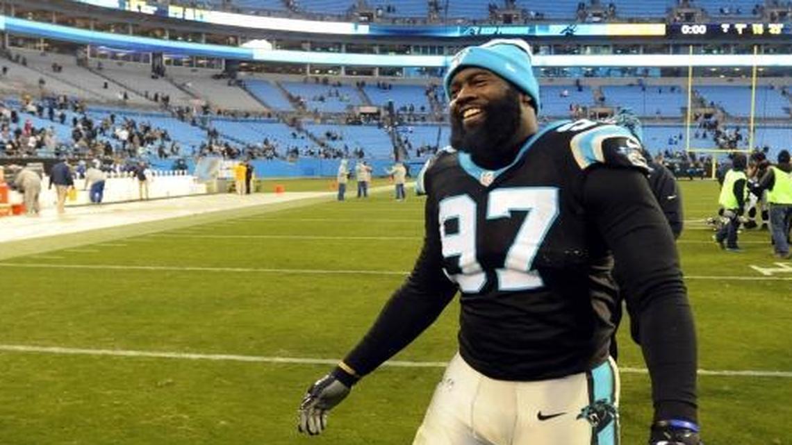 Carolina Panthers defensive end Mario Addison (97) has a big deal and potentially a new role that expands his duties in the defense. But about that offensive dream ...