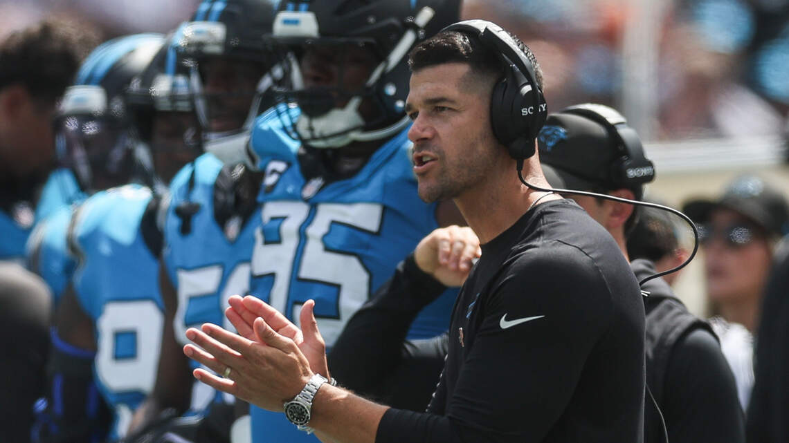 Not ‘a dig at all.’ Carolina Panthers coach on viral exchange with Caleb Williams