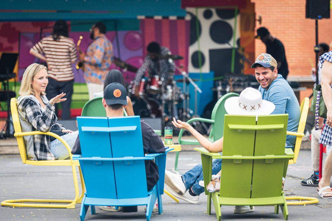 On Friday nights through October, you can listen to live music and DJ sets while enjoying bites from vendors at Camp North End.